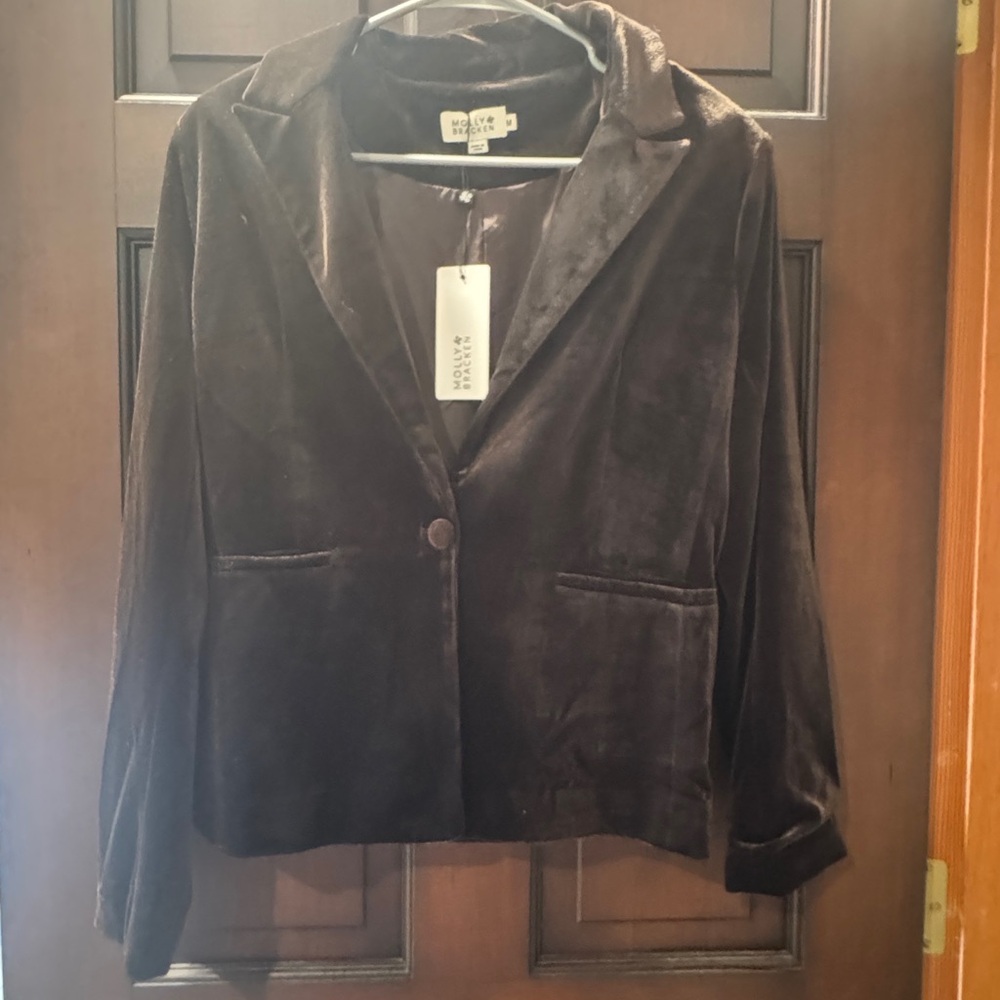Molly Bracken Dark Velvet Blazer